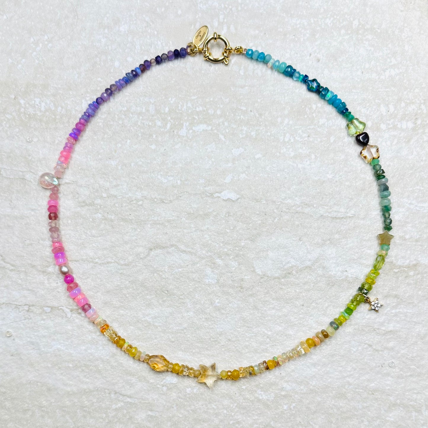 Sherbert Rainbow Lucky Star Necklace