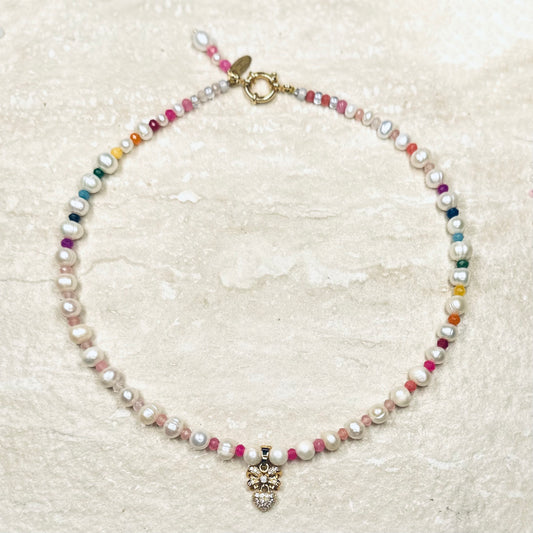 Marie Antoinette Macaron Pearl Necklace