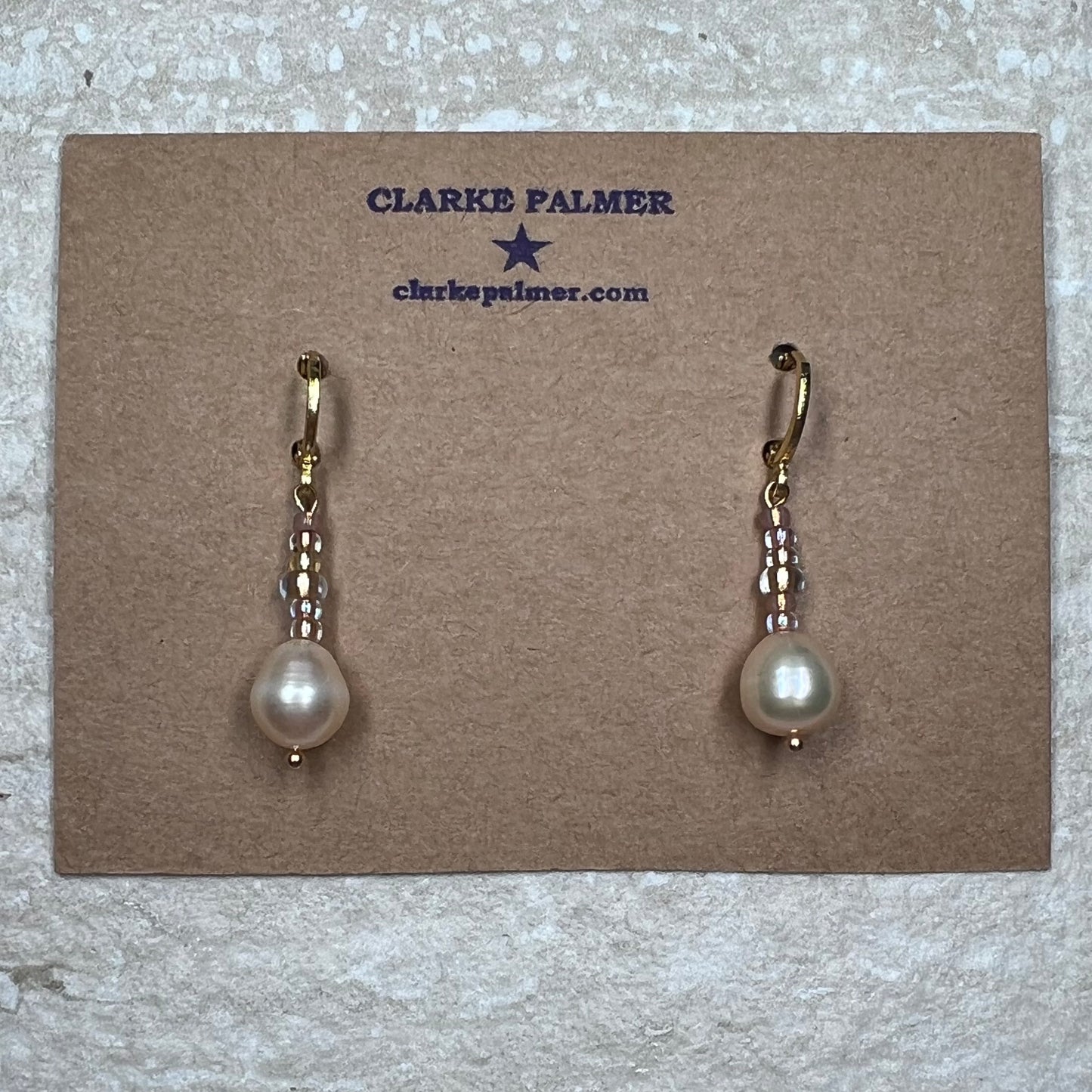 Pearl and bead Drop Earrings