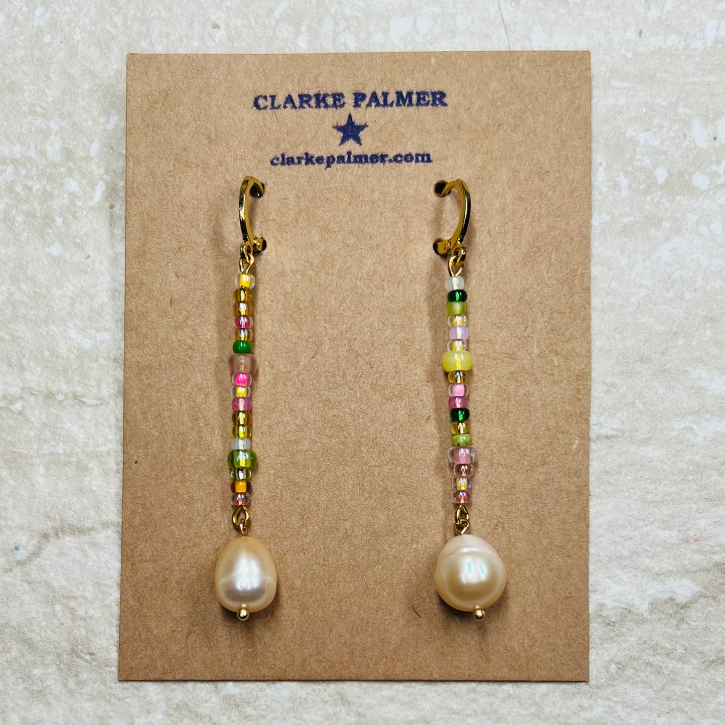 Pearl and bead Drop Earrings