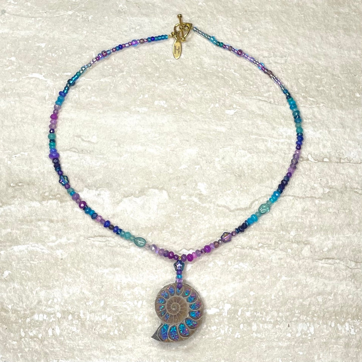 Ammonite Semi-Precious Beaded Necklace