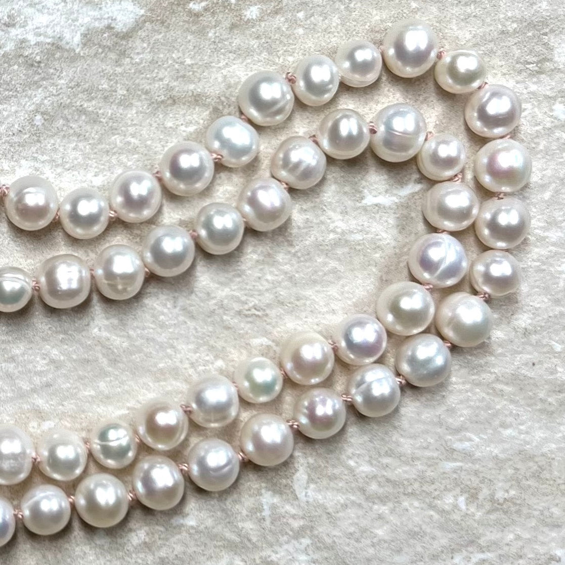 Classic Double Strand Pearl Necklace