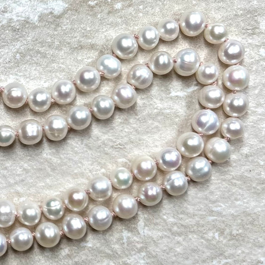 Classic Double Strand Pearl Necklace