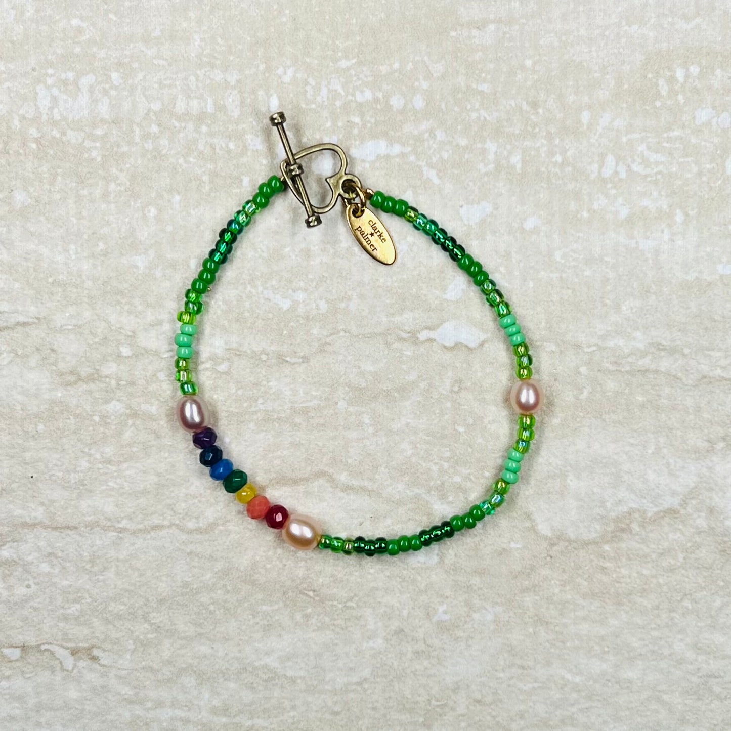 Precious Rainbow Pearl Beaded Bracelet