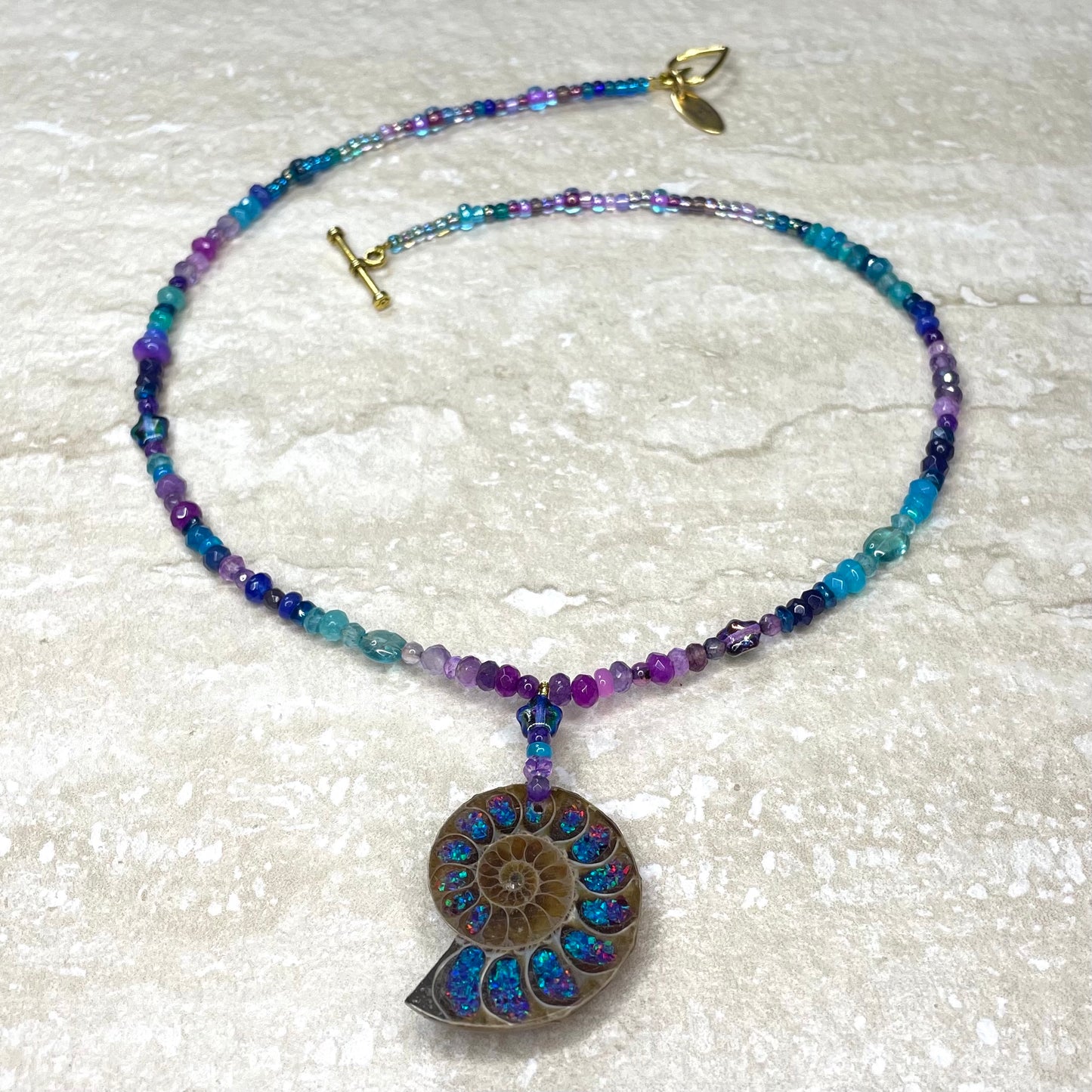 Ammonite Semi-Precious Beaded Necklace